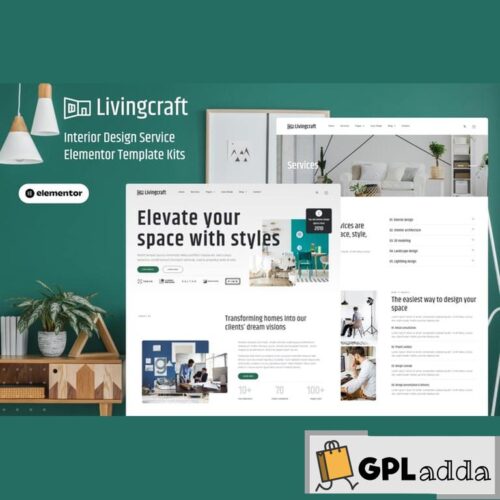 Livingcraft - Interior Design Services Elementor Pro Template Kit