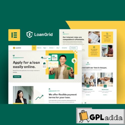 LoanGrid - Loans & Financing Elementor Pro Template Kit