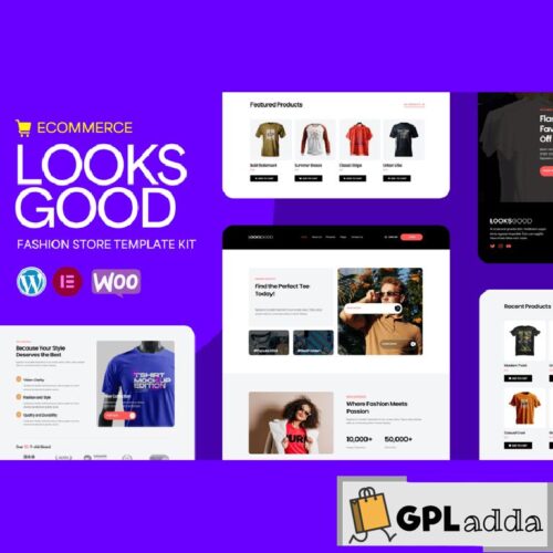 LooksGood - T-shirt Store Elementor Pro Template Kit