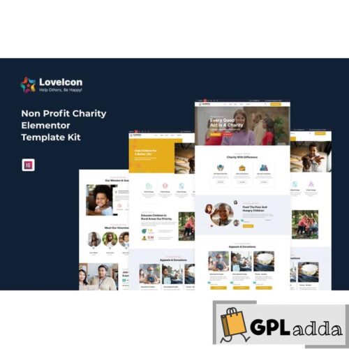 LoveIcon - Nonprofit Charity Elementor Template Kit