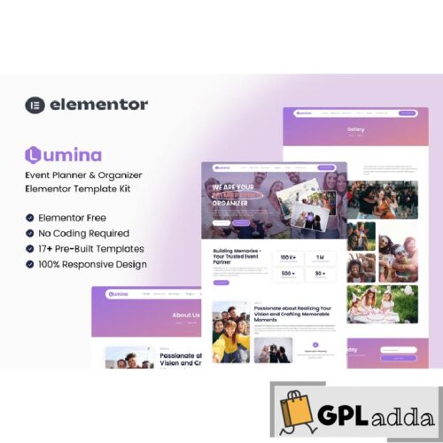 Lumina - Event Planner & Organizer Elementor Template Kit