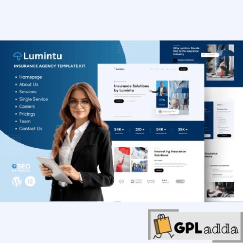 Lumintu - Insurance Agency Elementor Template Kit