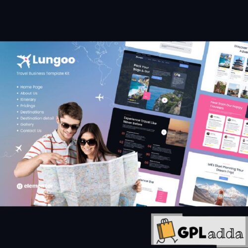 Lungoo - Travel Business Elementor Template Kit