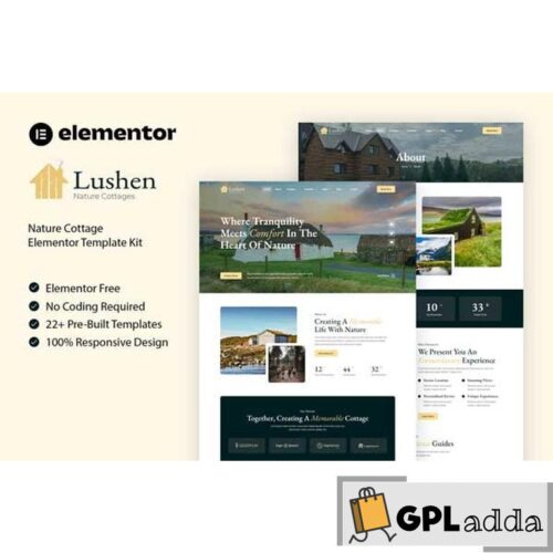 Lushen - Nature Cottage Elementor Template Kit