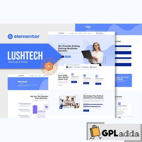 Lushtech - Startup & SaaS Elementor Pro Template Kit