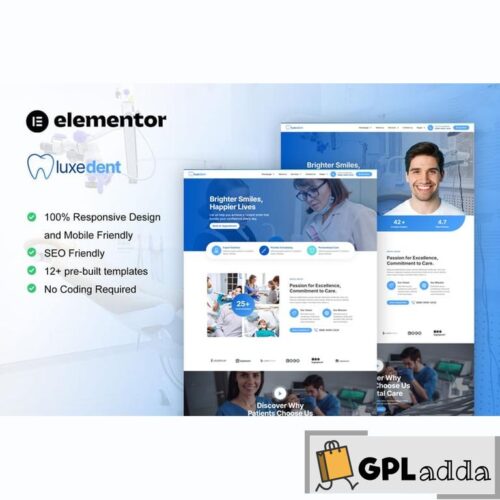 LuxeDent - Dentist & Dental Care Elementor Pro Template Kit