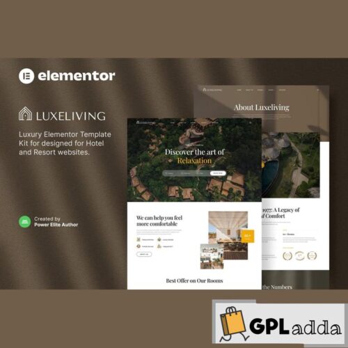 Luxeliving - Luxury Resort & Hotel Elementor Template Kit