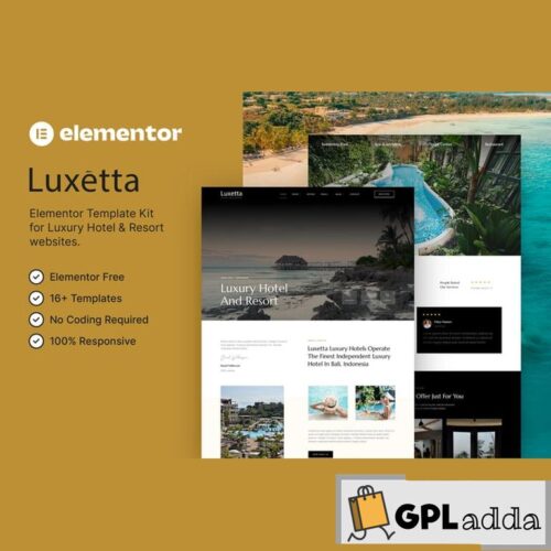 Luxetta - Luxury Hotel & Resort Elementor Template Kit