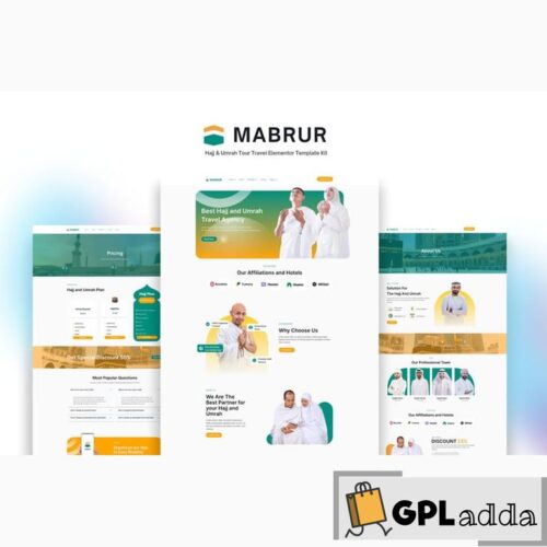 Mabrur - Hajj & Umrah Tour Travel Elementor Template Kit