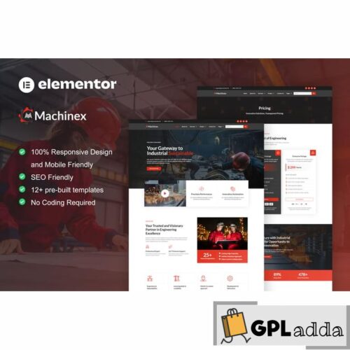 Machinex - Engineering & Industrial Service Elementor Template Kit