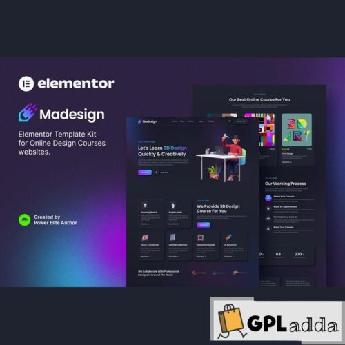 Madesign - Online Design Courses Elementor Template Kit