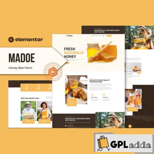 Madoe - Honey Bee Farm Elementor Template Kit