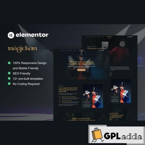 Magickom - Magician Elementor Template Kit