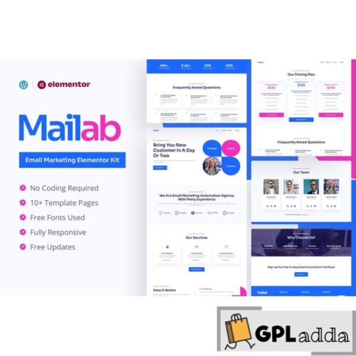 Mailab - Email Marketing Elementor Pro Template Kit