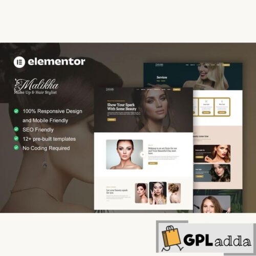 Malikha - Beauty Salon & Spa Elementor Pro Template Kit