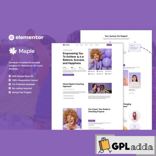 Maple - Wellness & Lifestyle Coaching Elementor Template Kit