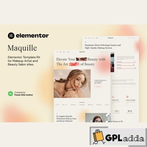 Maquille - Makeup Artist & Hair Stylist Elementor Template Kit