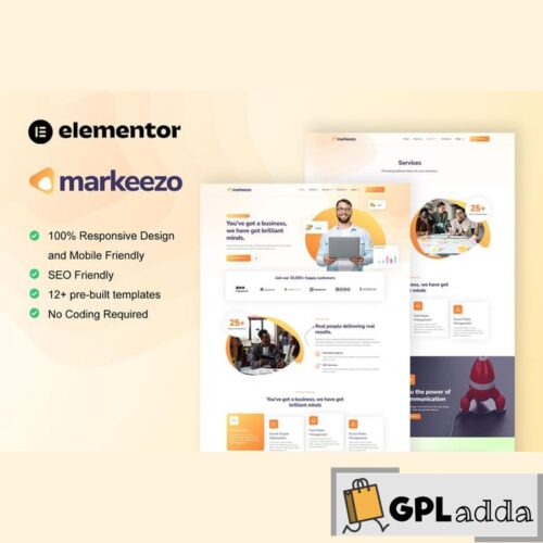 Markeezo - SEO & Digital Marketing Agency Elementor Template Kit