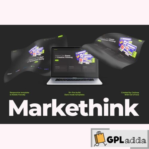 Markethink - Dark Mode Digital Marketing Agency Elementor Template Kit