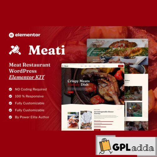 Meati - Meat Restaurant Elementor Template Kit