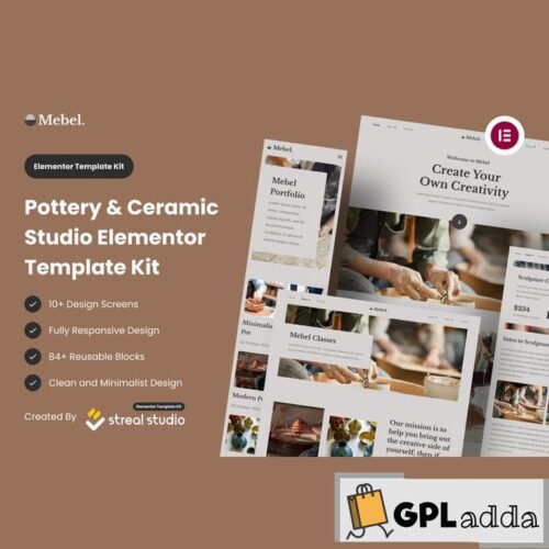 Mebel - Pottery & Ceramic Studio Elementor Template Kit