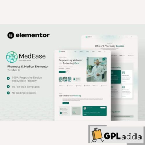 MedEase - Pharmacy & Medical Elementor Template Kit