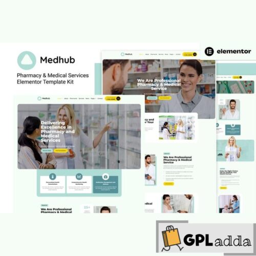 MedHub - Pharmacy & Medical Services Elementor Template Kit