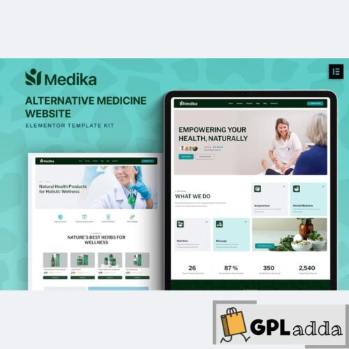 Medika - Alternative Medicine Website Elementor Template Kit