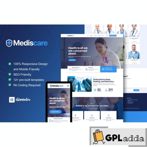 MedisCare - Medical Service Elementor Template Kit