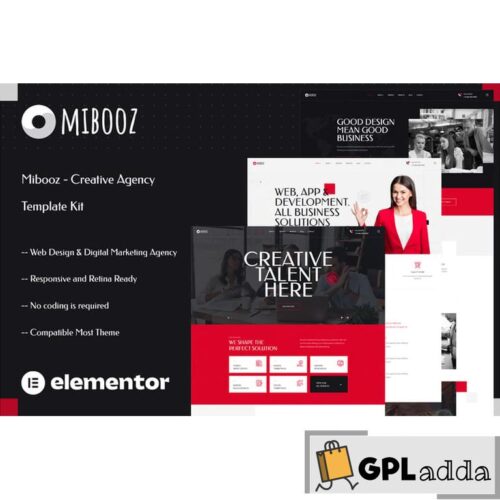 Mibooz - Creative Agency Elementor Template Kit