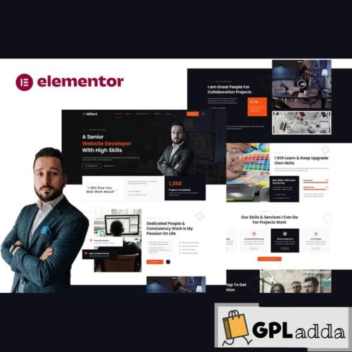 Mileni - Personal Freelancer & Portfolio Showcase Elementor Pro Template Kit