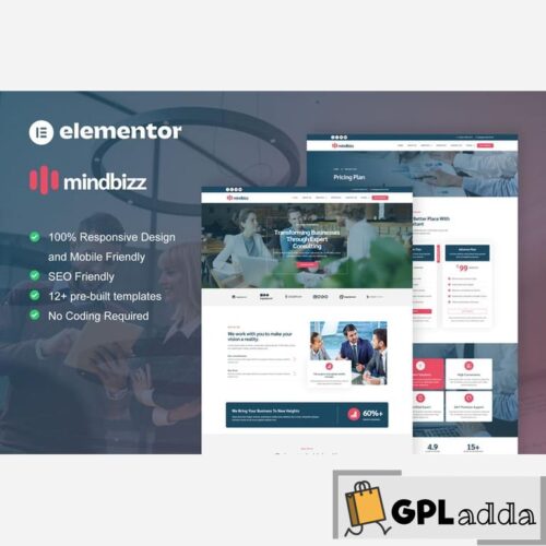 MindBizz - Business Consulting Elementor Pro Template Kit