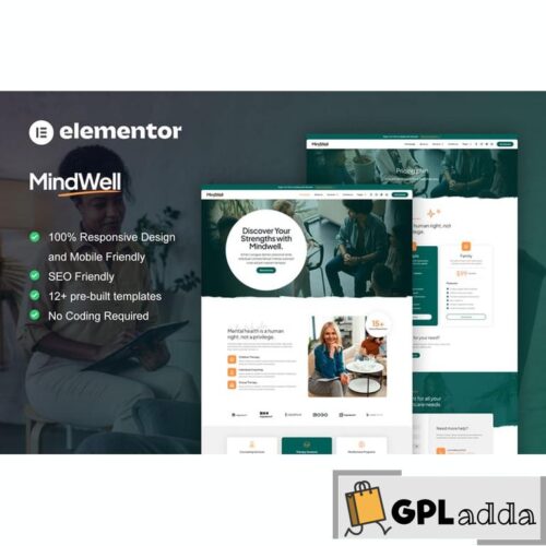 MindWell - Mental Health Care Elementor Pro Template Kit