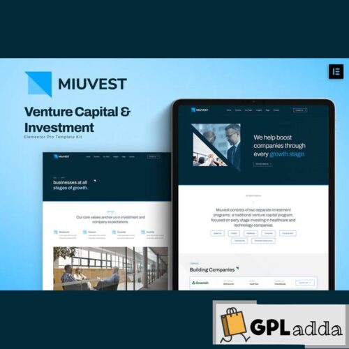 Miuvest - Venture Capital & Investment Elementor Template Kit