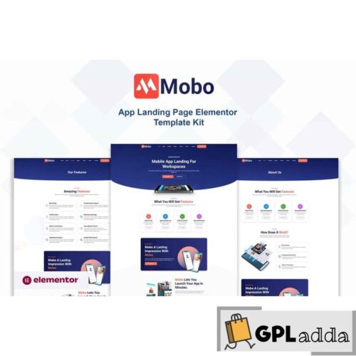 Mobo - App Landing Page Elementor Pro Template Kit