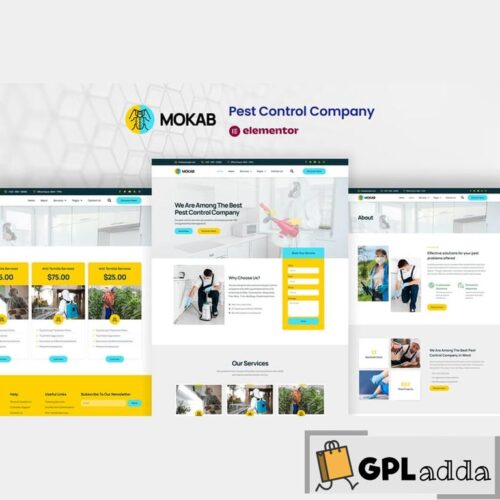 Mokab - Pest Control Services Elementor Pro Template Kit