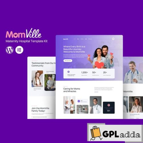 MomVille - Maternity Hospital Elementor Kit Template