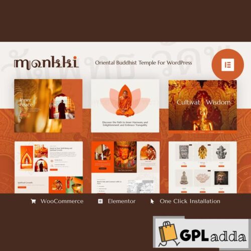 Monkki - Oriental Buddhist Temple Elementor Pro Template Kit