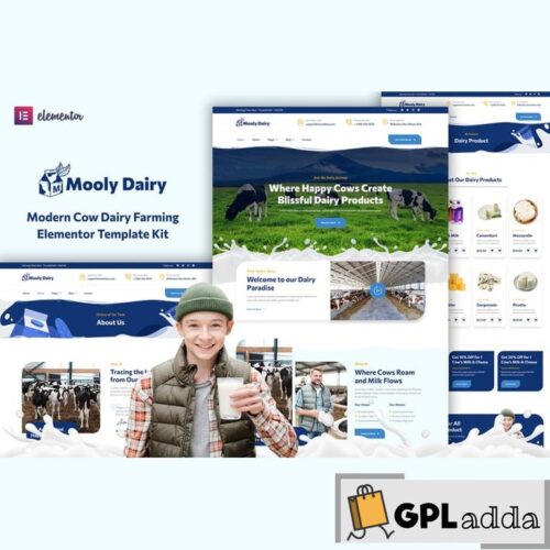 Mooly - Modern Cow Dairy Farming Elementor Template Kit