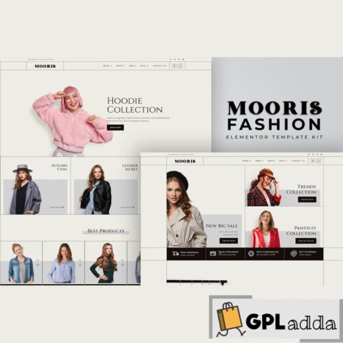 Mooris - WooCommerce Fashion Elementor Template Kit