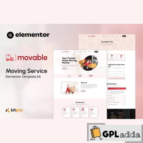 Movable - Moving Service Elementor Template Kit