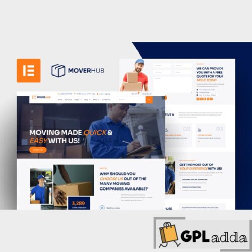 Moverhub - Moving Company Elementor Pro Template Kit