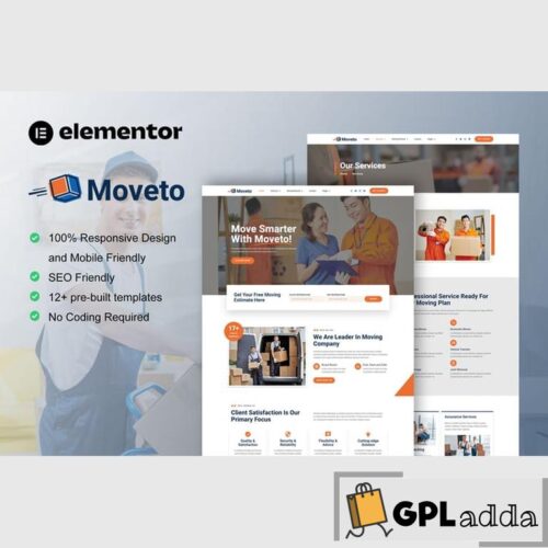 Moveto - Moving Company Elementor Template Kit