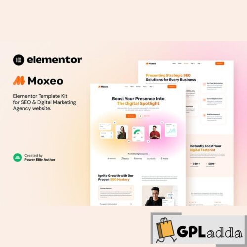 Moxeo - SEO & Digital Marketing Agency Elementor Template Kit