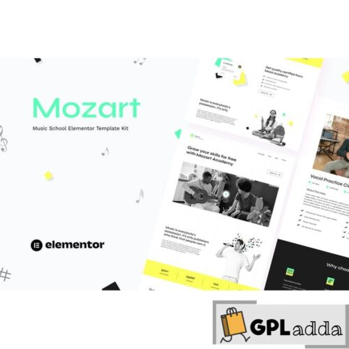 Mozart - Music School Elementor Template Kit