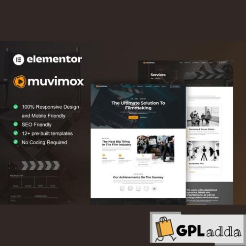 Muvimox - Film Maker & Movie Studio Elementor Template Kit