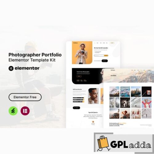 MyShoot - Photographer Portfolio Elementor Template Kit