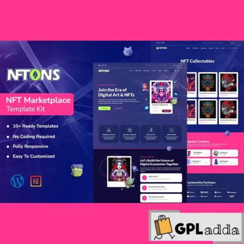 NFTONS - NFT Service & Crypto Currency Elementor Template Kit