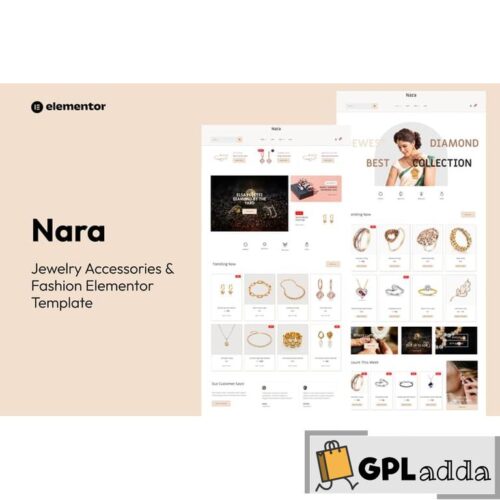 Nara - Jewelry Accessories Store Template Kit