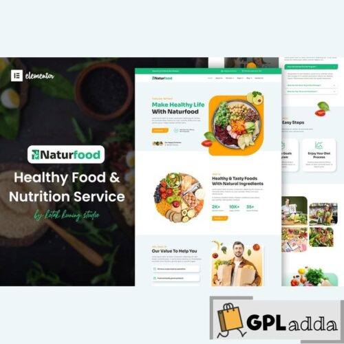 Naturfood - Healthy Food & Nutrition Specialist Elementor Template Kit